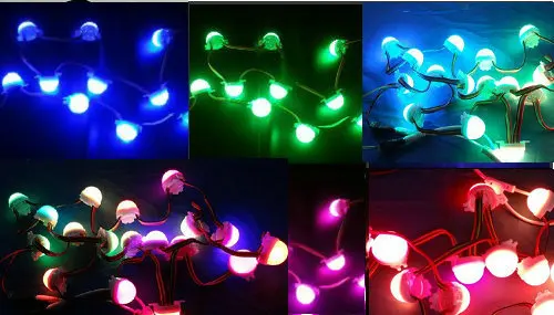 40 шт./нить WS2811 рассеянный Полноцветный 3 светодиода 5050 SMD RGB светодиодный мируемый