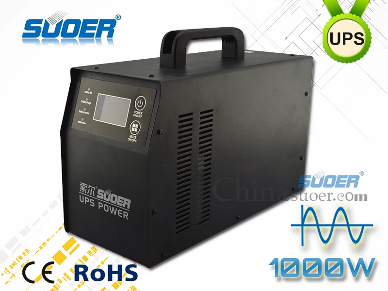 Suoer hot sale 1000w Pure Sine Wave Inverter 12v 220v inverter UPS Charger Inverter with Controller(HPA-1000CT)
