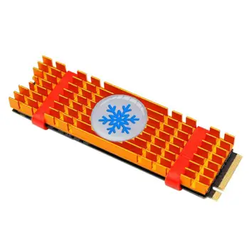 

Aluminium Alloy PCIe NVMe M.2 2280 SSD Heatsinks Radiator Laptop PC Memory Cooling Fan Gold m2 ssd drive
