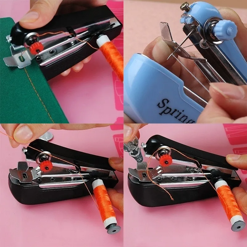 

Portable Electrical Mini Sewing Machine DIY Handheld Needlework Cordless Manual Clothes Sewing Machines Accessories For Travel