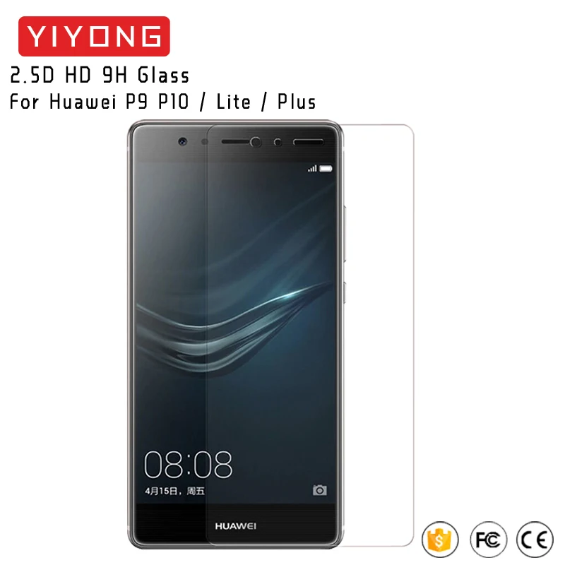 

YIYONG 2.5D HD Clear Glass For Huawei P10 P9 Lite Plus Pro Tempered Glass Screen Protector Film For Huawei P8 Lite 2017 P9 Glass