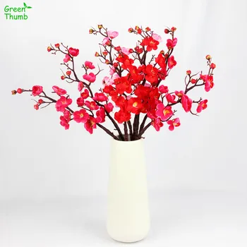 

16pcs Green Thumb 60cm Chinese Plum Flower Home Decoration Wedding High Quality Artificial Plum Flowers