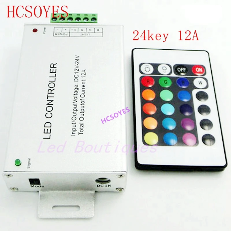 DC12-24V 24key 44key 28key 12A/24A/15A ИК РЧ пульт беспроводной RGB led контроллер алюминий+ пластик 3CH 5A для 5050 3528 полосы