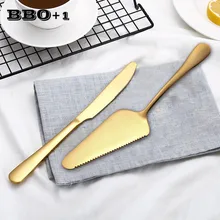 Свадебный торт нож комплект лопат Золотой Торт Пицца Сервер Шпатель хлеб десерт передачи столовые приборы нержавеющая сталь день рождения ножи для разрезания тортов