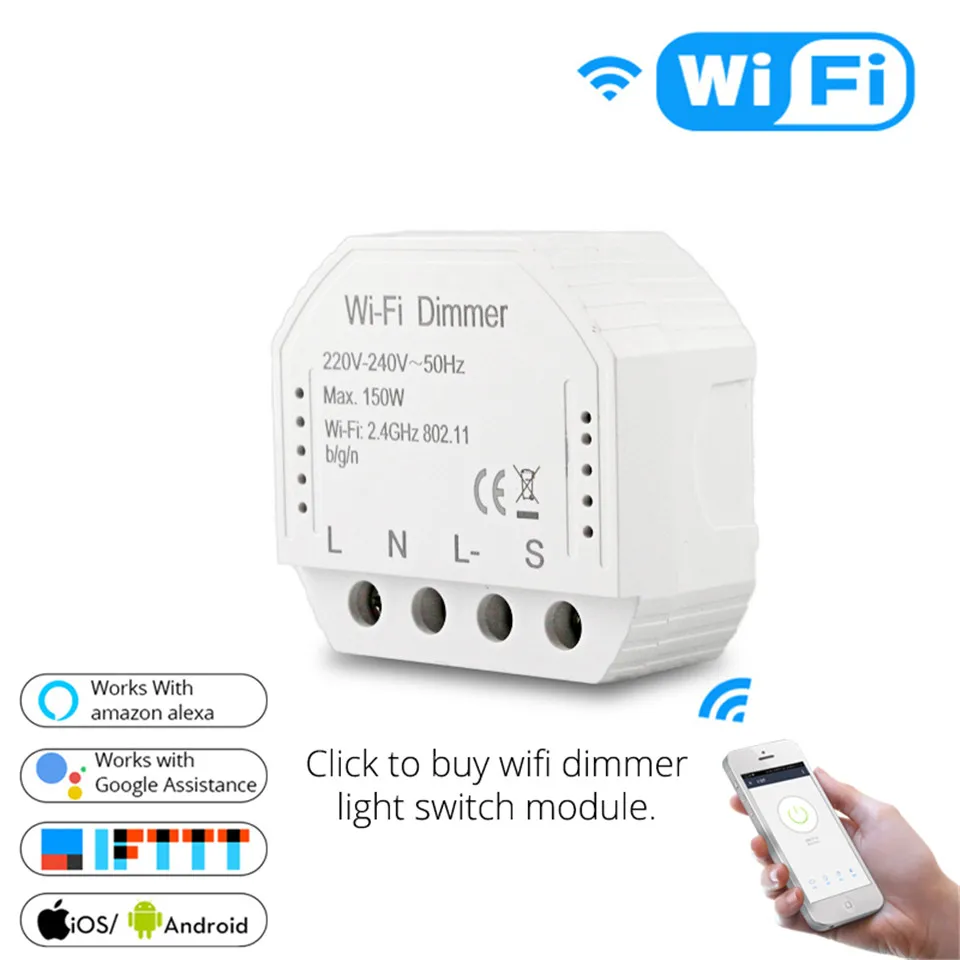 90 V-130 V 2 предмета Wi-Fi дистанционный переключатель освещения Diy выключатель модуль приложение Smart Life/приложение Tuya дистанционного Управление, работает с Amazon Alexa Echo Google Home