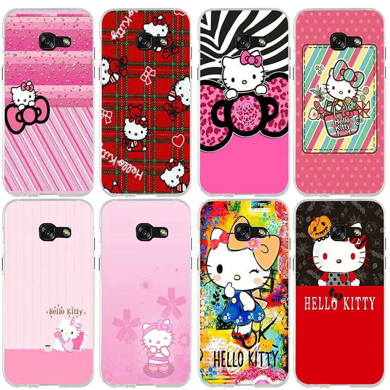 

Lovely Hello Kitty Design Soft Silicone Phone Cases For Samsung Galaxy J2 J3 J4 J6 J5 J7 J8 A3 A5 A7 2015 2016 2017 2018 Bags