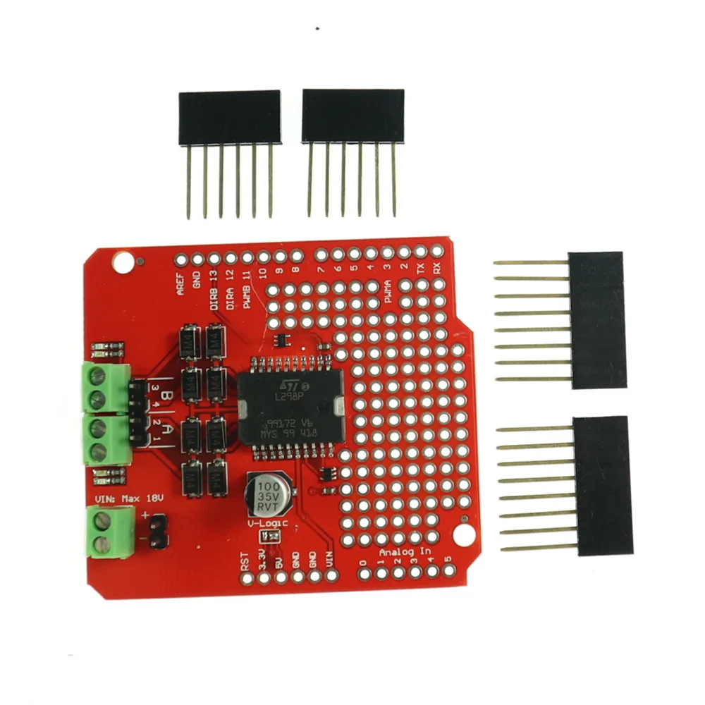 Плата драйвера KJ381 L298P для arduino uno | Электроника