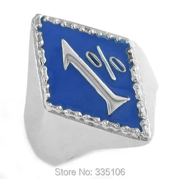 

Free shipping! Motor cycles Biker One Percent Ring Stainless Steel Jewelry Blue Motor Ring SWR0184