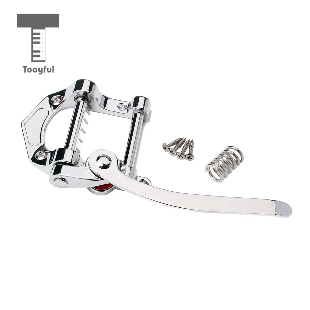 Tooyful Guitar Tremolo Bridge Vibrato Tailpiece Bridge for Tele TL Electric Guitar Replacement Parts Chrome