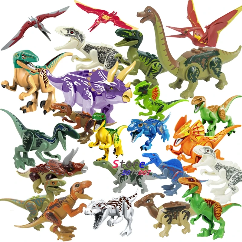 1 шт.. Фигурки Юрского мира Tyrannosaurus Rex Carnotaurus Interbreed Rex динозавр животные строительные блоки игрушки для детей