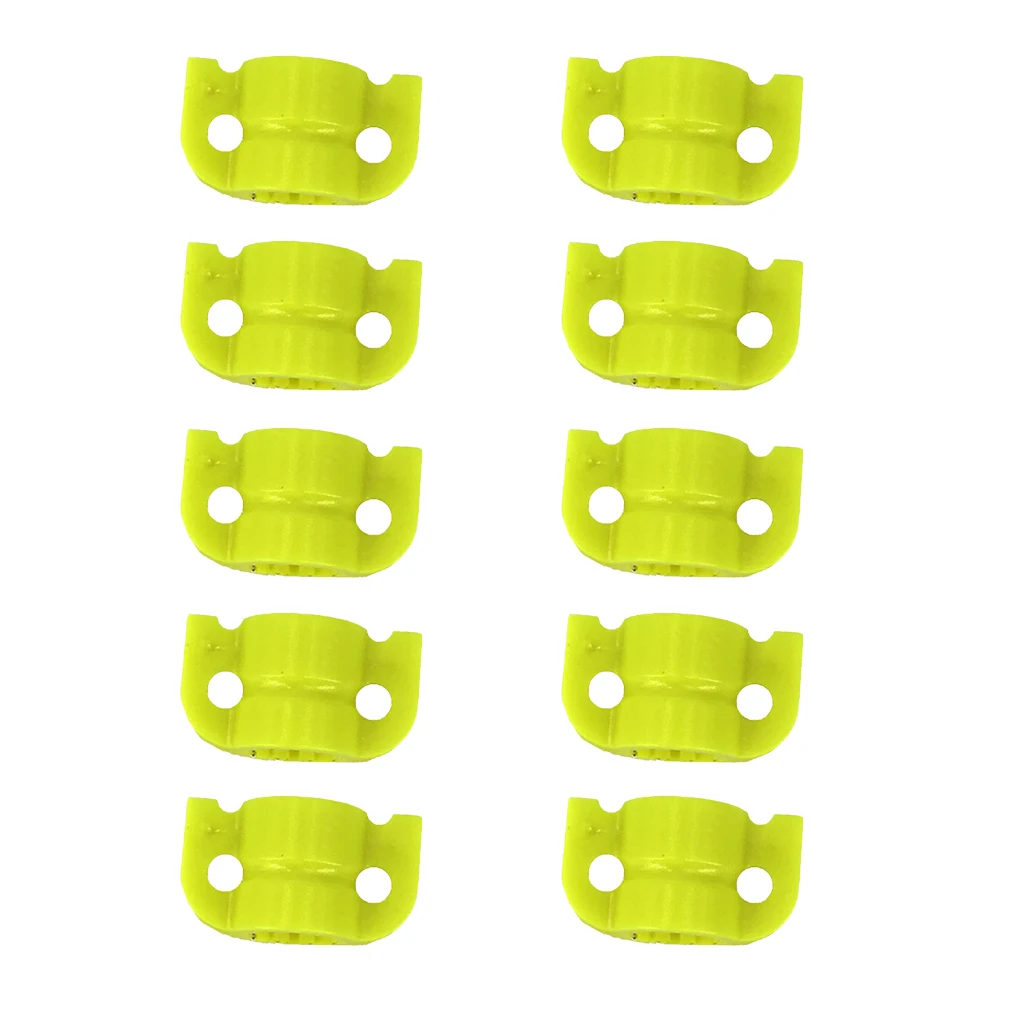 10 Pieces Plastic Bowfishing Arrow Safety Slides for 8mm Shaft Shooting Fish Arrow Slider Tied with Fishing Rope