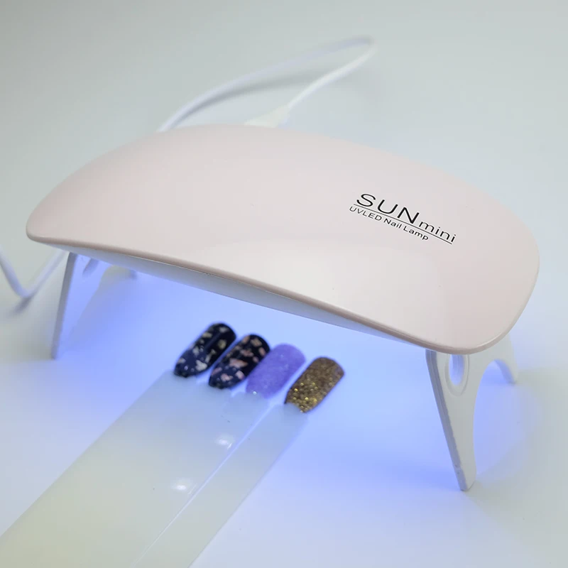 

UV LED Lamp Nail Dryer 6W Sun Mini Lamp For All Gel Nail Polish Gel Lacquer Portable USB Home Use Lampara Led Manicura