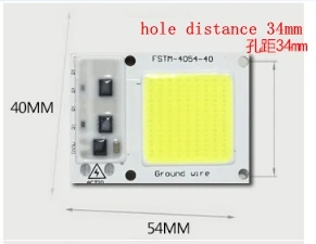 1 шт. светодио дный чип Бесплатная drive прожектор встроенным лампы шарик 20w30w 50 Вт 220 В