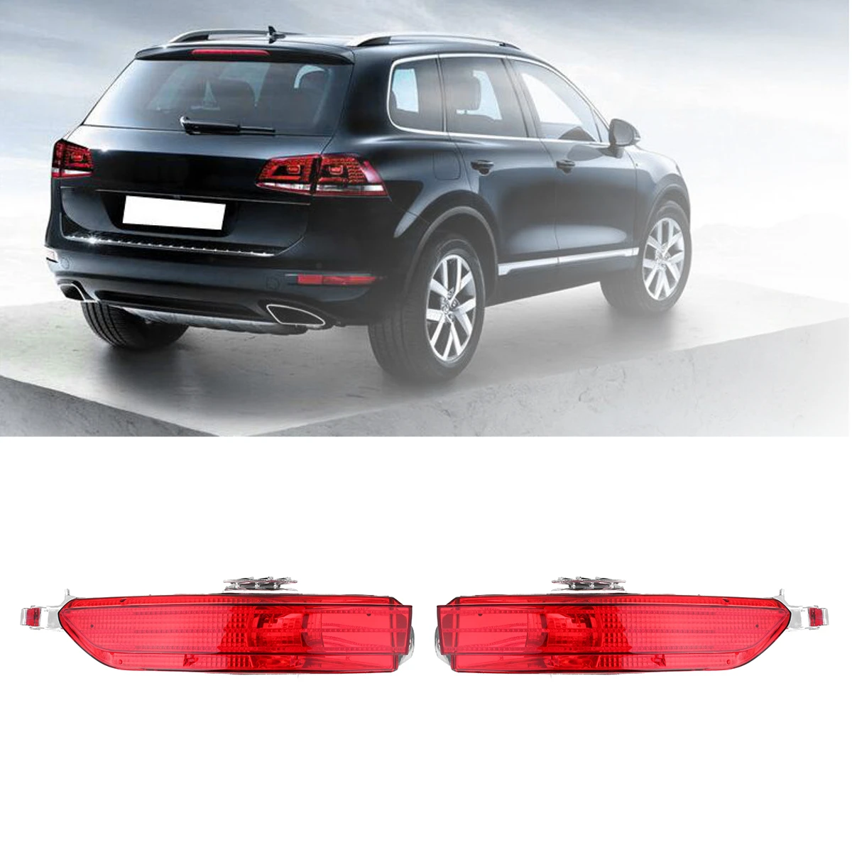 

1 Pair Car Tail Light Turn Signal Lamp Rear Bumper Reflector Lamps Lights Fog Light For VW Touager 2011 2012 2013 2014
