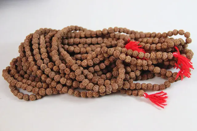 

BRO825 Tibetan 108 Kingkong bodhi seeds prayer beads Mala 8-9mm Natural Rudraksh Plant Seeds Bodhi rosary