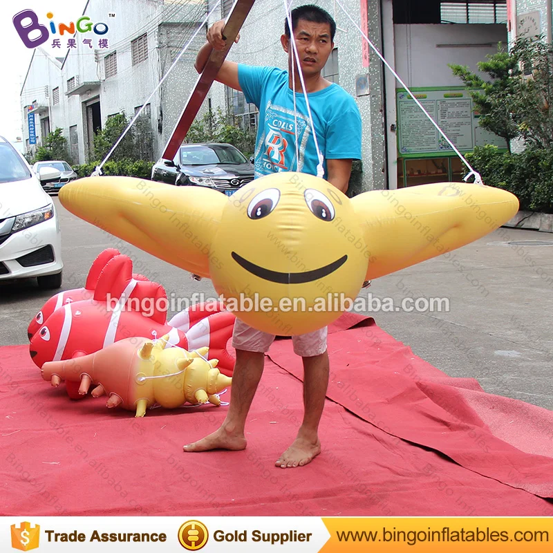 

PVC air sealed inflatable Manta Ray flying fish model balloon for hanging sea animal replica