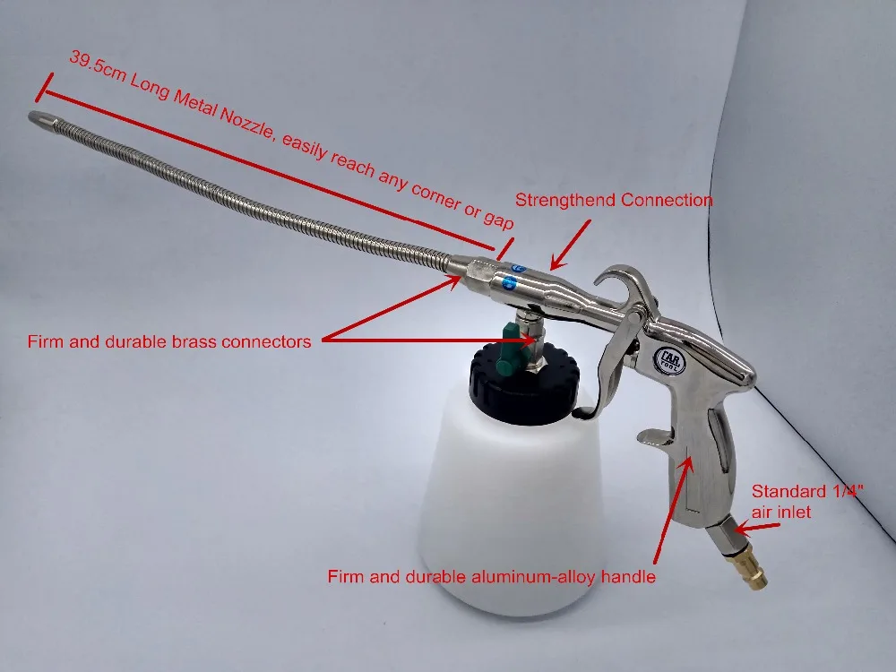 TORNADOR черный Воздушный Автомобильный чистящий пистолет пневматический автомобильный инструмент Tornado сухая чистка с длинным металлическим гибкое сопло двигатель шланг-распылитель для мойки