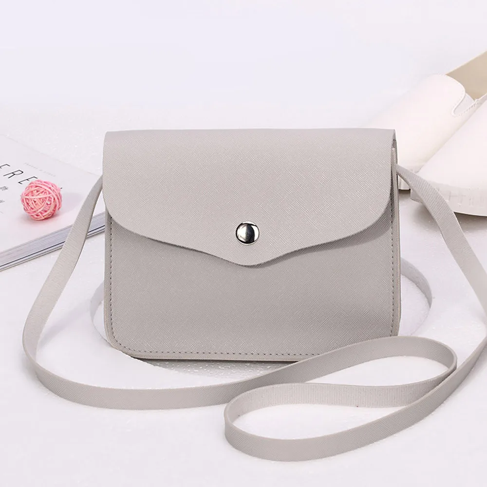 Fashion bags for women Solid Messenger Bag Female Leather Shoulder Bag Crossbody Bag for Girls Women's Handbag bolsa feminina