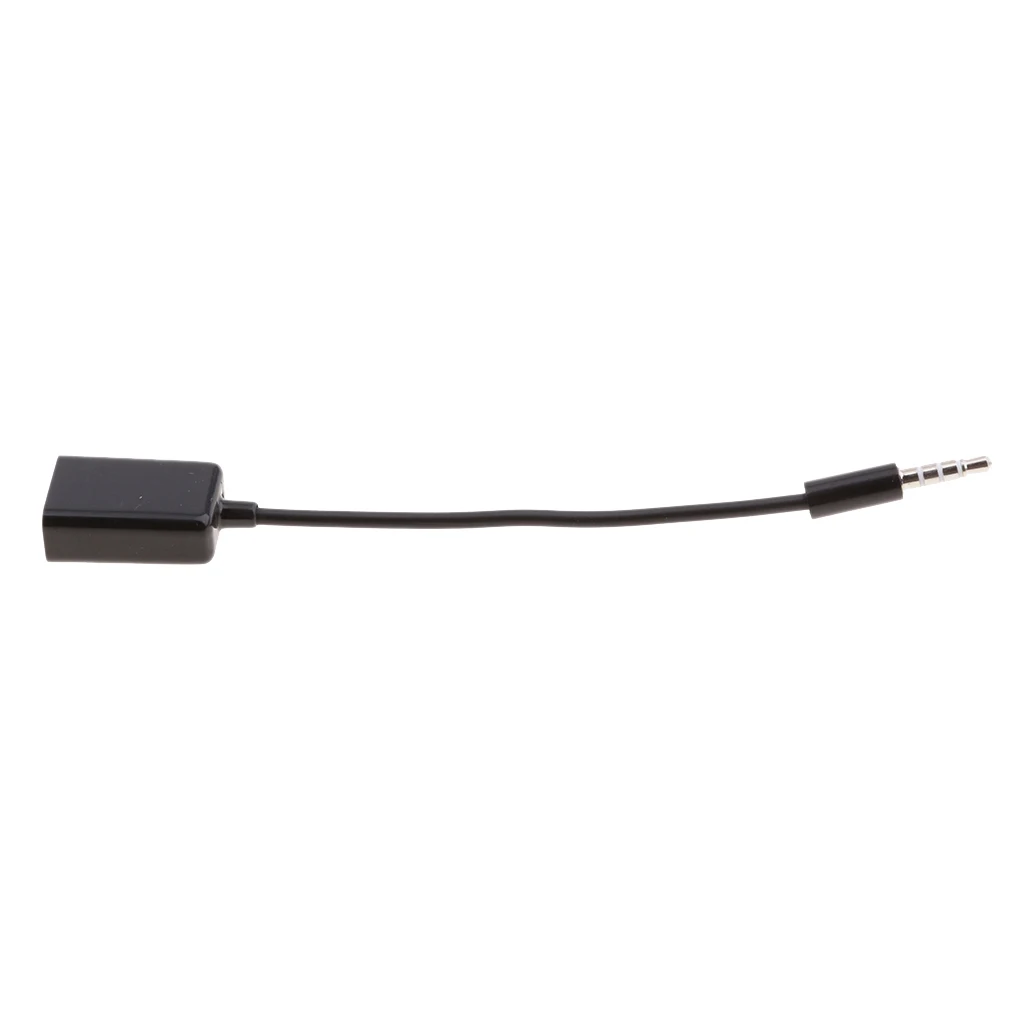 3.5mm 1/8 inch Male AUX Audio Plug Jack to USB 2.0 Female Converter Cable Cord Connect the USB flash driver