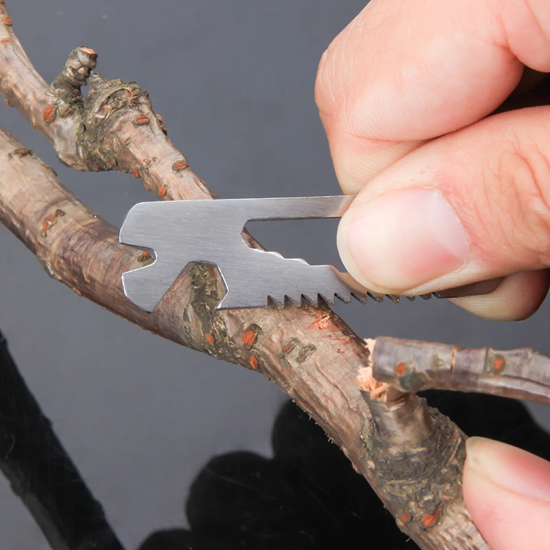Outdoor Camping Multi Tool Cutting Rope Knife Opener Screwdriver Crowbar