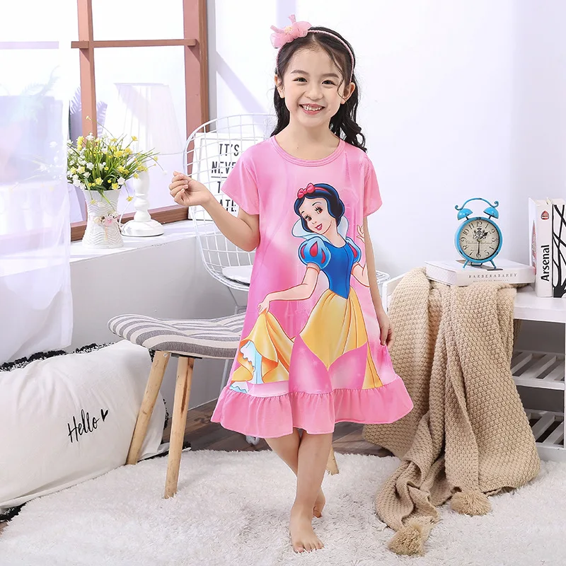 Girls Kids Character Minnie Mouse Pyjamas Nightwear PJs Cotton Nightdress