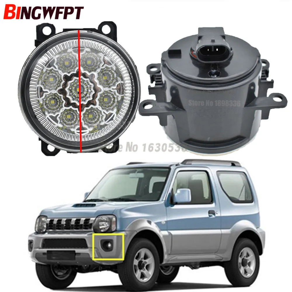 2 шт. 90 мм светодиодные противотуманные фары белого и желтого цвета для Suzuki Jimny FJ