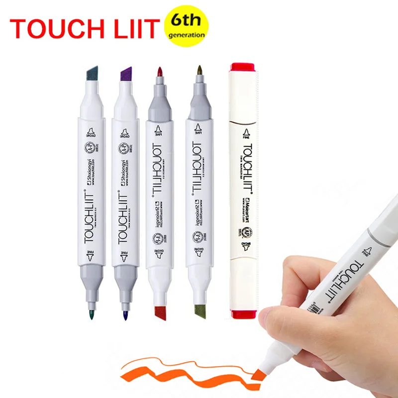 

Touchliit Skin Dual Art Markers 12pc/set Alcohol Grayscale Professional Comic Markers Gray Cartoon Drawing Portrait Pens
