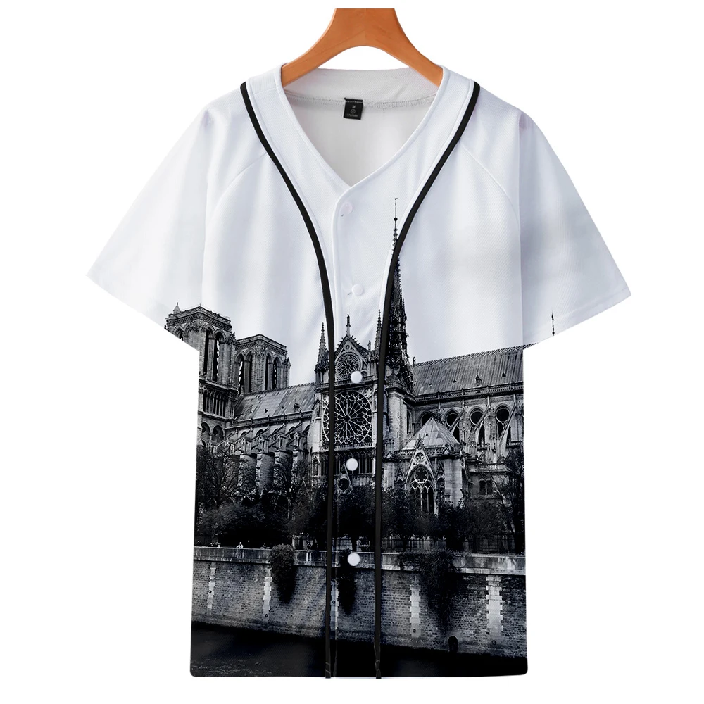 

Notre Dame de Paris 3D Printed Baseball T-shirts Women/Men Fashion Summer Short Sleeve Tshirt 2019 Casual Streetwear Clothes