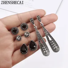 Винтажный комплект с кристаллами в богемном стиле, серьги-гвоздики для женщин, ювелирные изделия Букле д 'Орель, серьги для женщин, ювелирные аксессуары A61