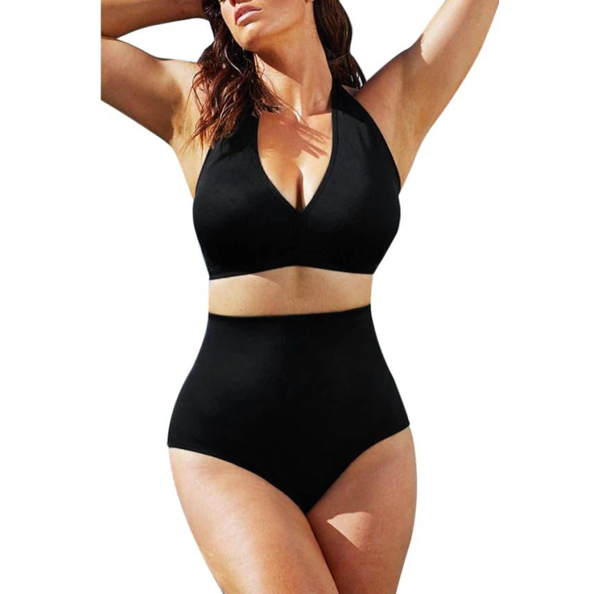 

Sexy Bikini Brazilian 2017 Push up Padded Bra Bandeau High Waist Bikini Swimwear Women Swimsuit Plus Large Size XXXL