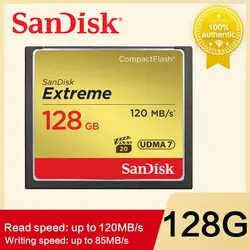 Карта памяти SanDisk Extreme CompactFlash 16 ГБ 32 64 128 CF карты 800X VPG-20 120 МБ/с./с. для богатых 4 к и Full HD видео SDCFXS