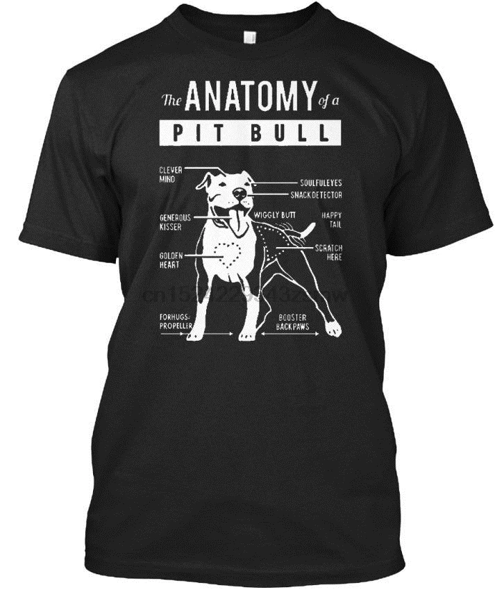 

Fashion Design Free Shipping The Anatomy Pitbull - of A Pit Bull Standard Unisex T-Shirt O-Neck Hipster Tshirts