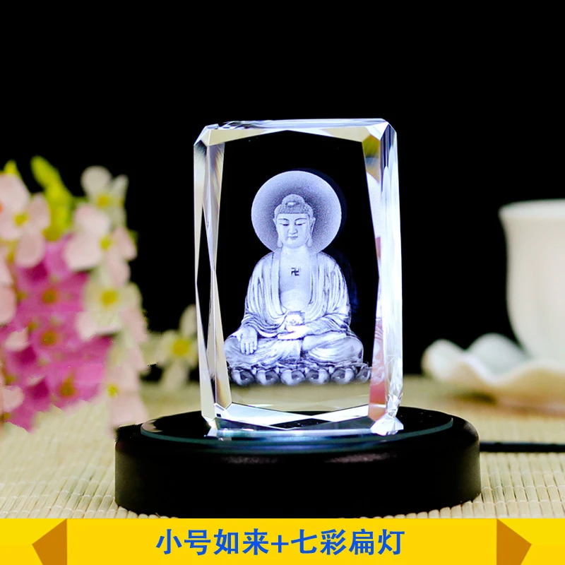 Sakyamuni Будда K9 кристалл лазер 3D внутренняя статуя скульптура межгравированные