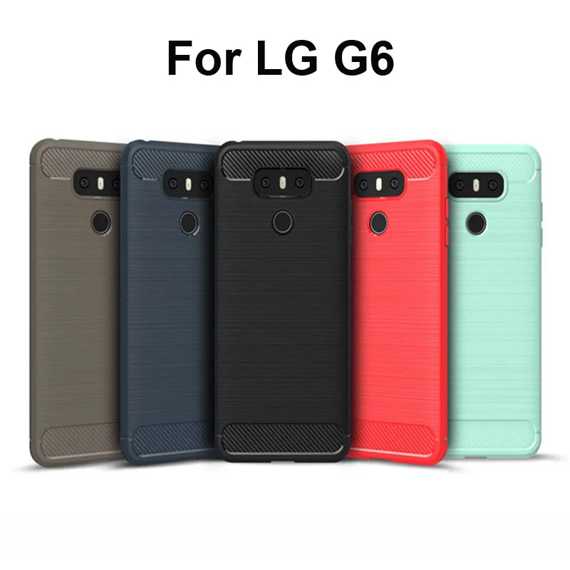 

Carbon fiber textured silicone For LG G6 Case Capa men's Business style 5.7'' For LG G 6 LGG6 Cell Phone Back Cover Cases