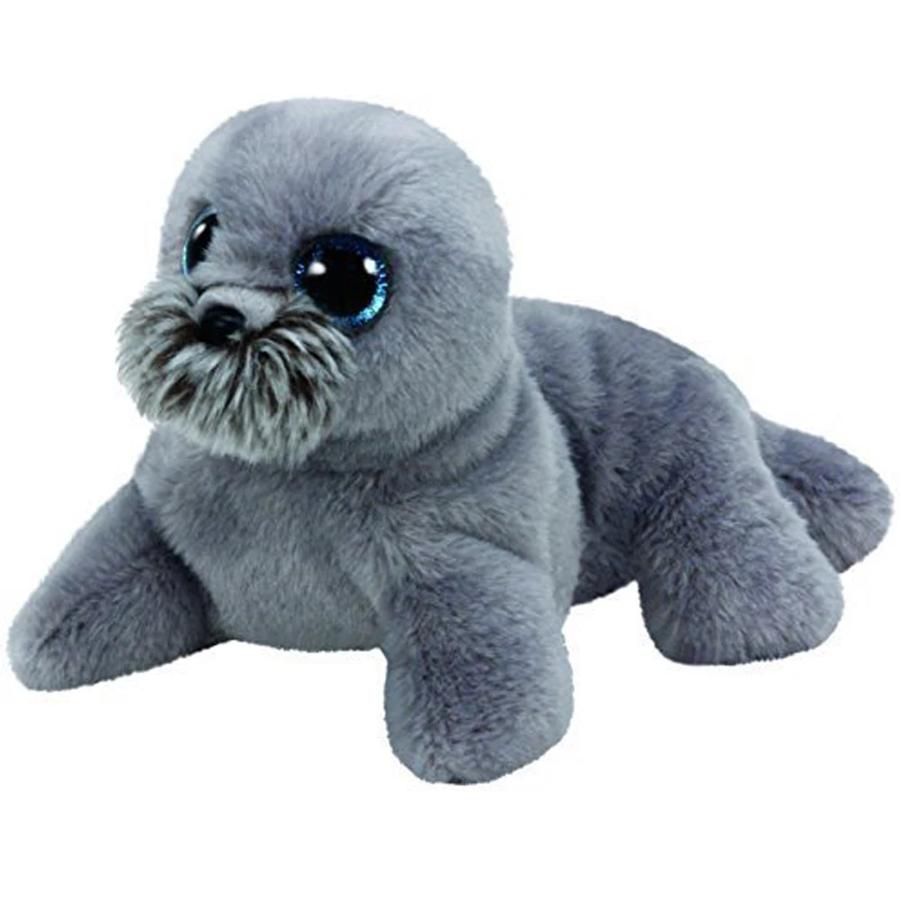 

Pyoopeo Ty Beanie Babies 10" 25cm Wiggy the Sea Lion Plush Medium Soft Big-eyed Stuffed Animal Collection Doll Toy