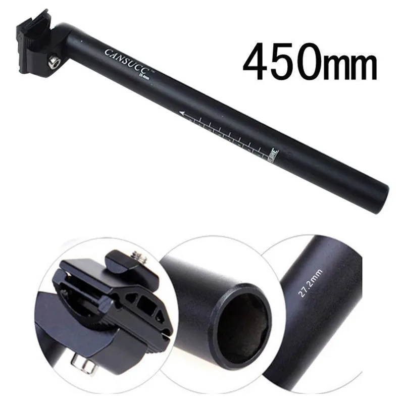 High Carbon Steel Bicycle Seatpost Bike Seat Post Frosted Saddle Tube 27.2mm New