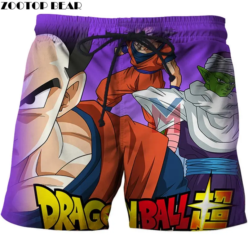 За противника Dragon Ball Для мужчин пляжные шорты мужские пляжные шорты Plage Мужской быстро Дышащие Короткие Купальники DropShip zootop bear