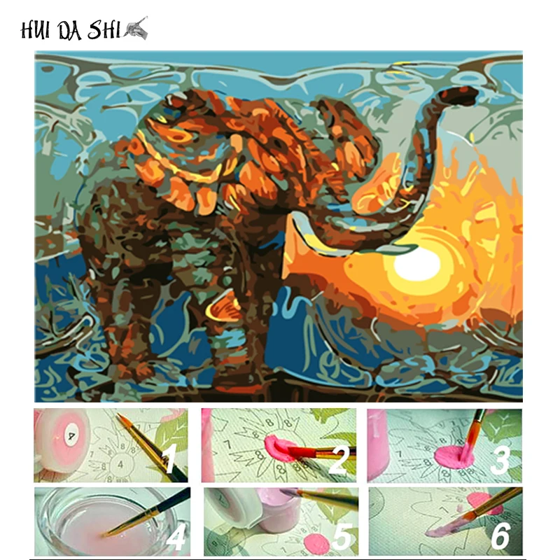 

Frameless Magnolia DIY Painting By Numbers Kits Acrylic Paint On Canvas Flowers Modern Wall Art Picture For Home Arts