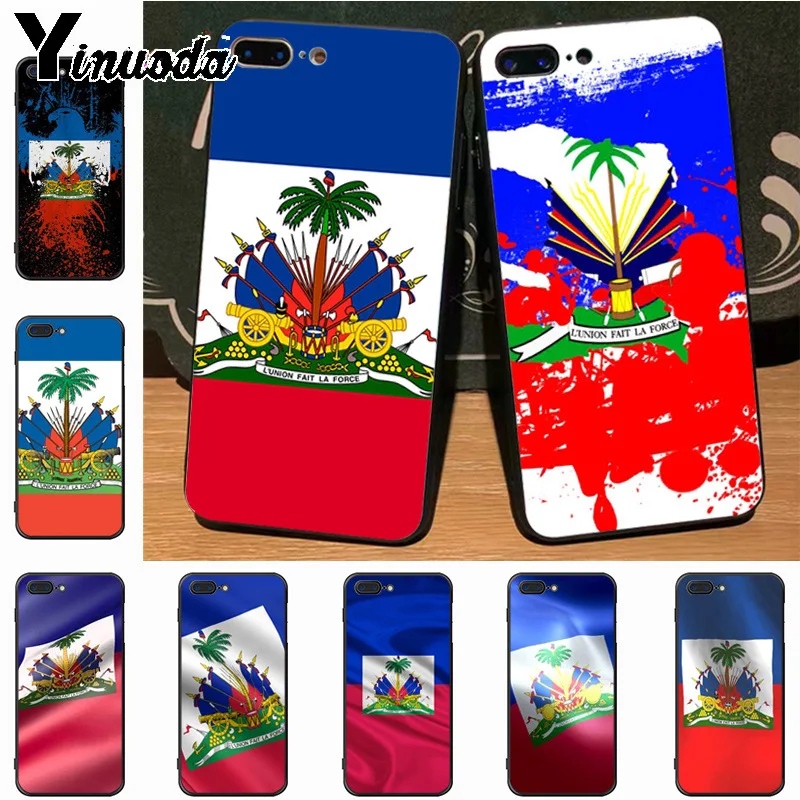 

Yinuoda Vintage Haiti Haitian Flag Classic image paintings cover phone Case for iPhone 7plus X 6 6S 7 8 8Plus 5S 11pro case