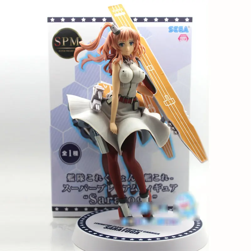 Япония оригинальный фигурку аниме Kantai Коллекция Саратога 1/8 шкалы 20 см украсить