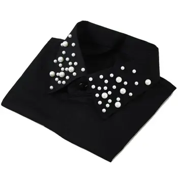 

Fashion Fake Collar Women Pearl Decorate Faux Collar Detachable Collar Lapel Blouse Ladies Adjust Clothes Accessories