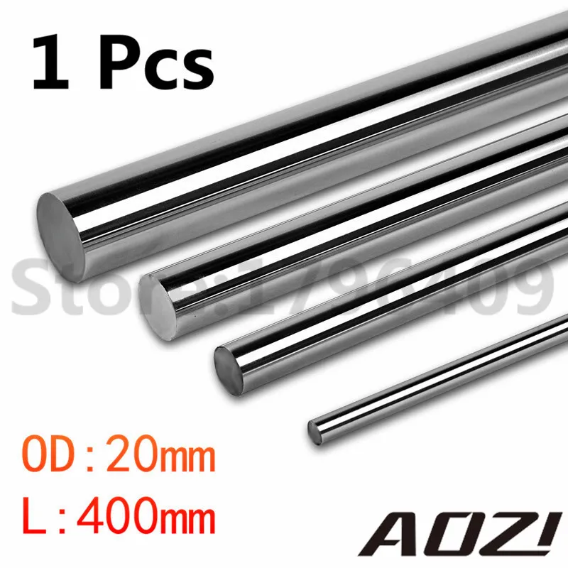 

One Pcs Cnc Linear Shaft Chrome OD 20mm L 400mm WCS Round Harden Steel Rod Bar Cylinder Linear Rail For CNC Parts