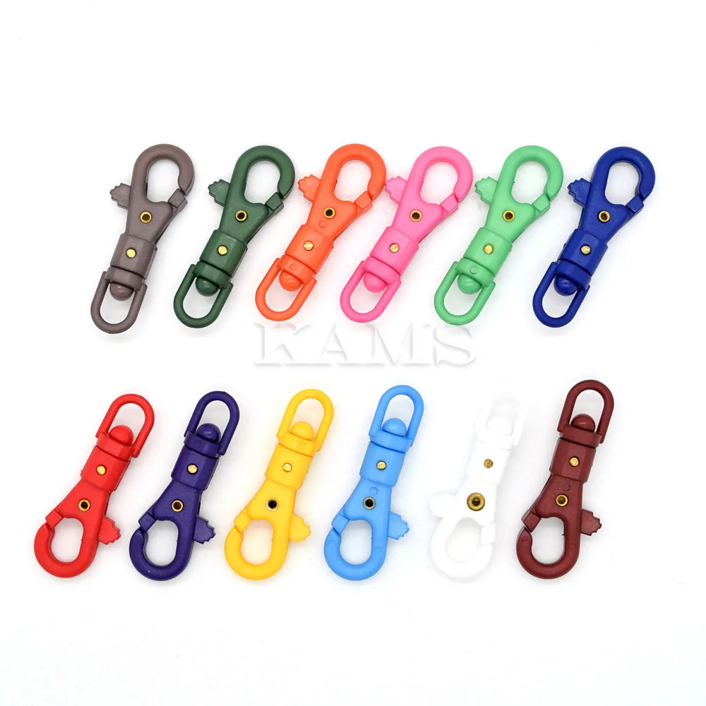 12 قطع 1/4 ''قطب المفاجئة الملونة البلاستيك هوك ل نسج Paracord الحبل أبازيم حقيبة الظهر حزام