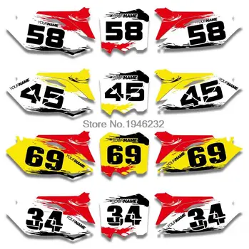 

NICECNC Custom Number Plate Backgrounds Graphics Sticker & Decal For Honda CRF450 CRF450R 2009 2010 2011 2012 2013 CRF 450 450R