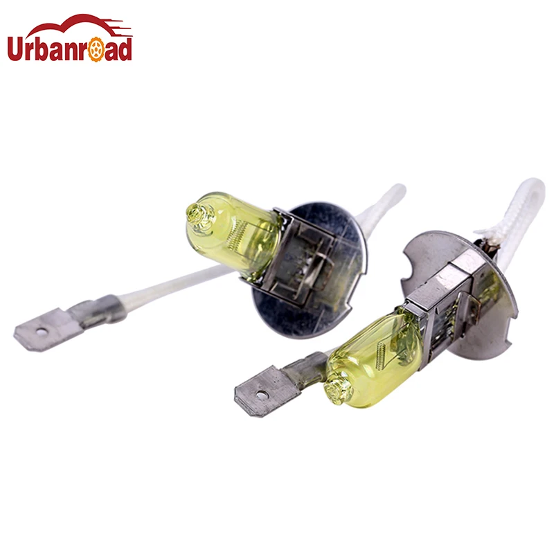 Urbanroad 2pcs/lot H3 Light Bulbs 3000k Halogen Xenon H3 12v 55w Golden ...