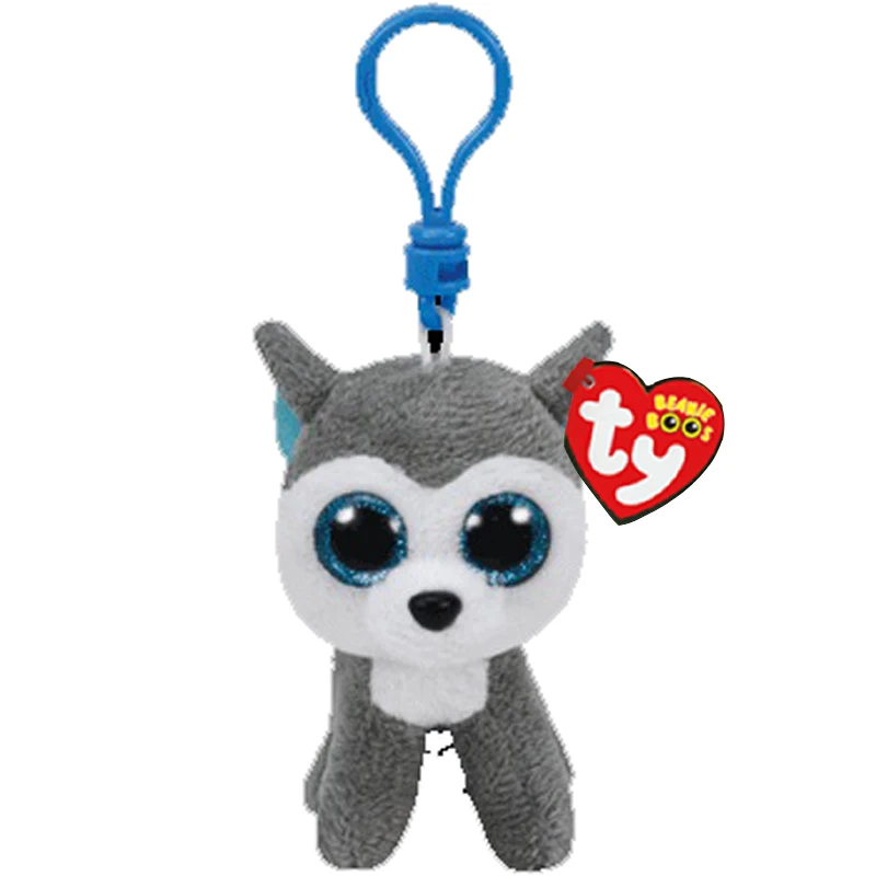 

Ty Big Eyes Plush Husky Keychain Toy Doll With Tag