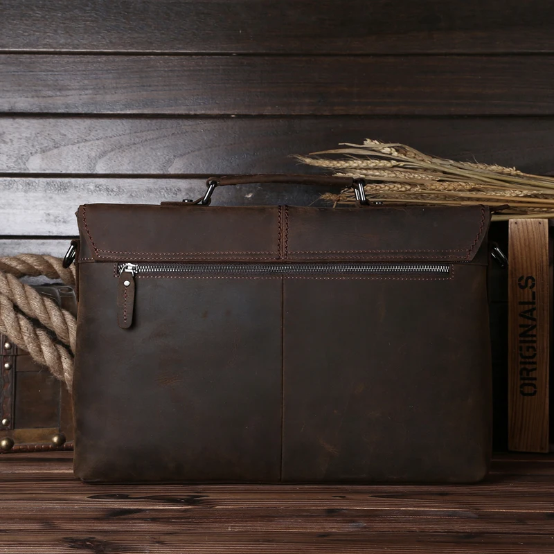Brown Business Taschen Schulter Laptop Männer Echtem Umhängetasche 1079 Yishen Aktentasche Handtaschen Leder Männlichen Lässig Vintage 6dvxqHw