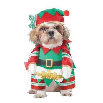 

Christmas Elf Dress Up (Clothes + Hats) Pet Supplies Creative Dog Clothes Transformed Dresses Christmas Pet Clothes