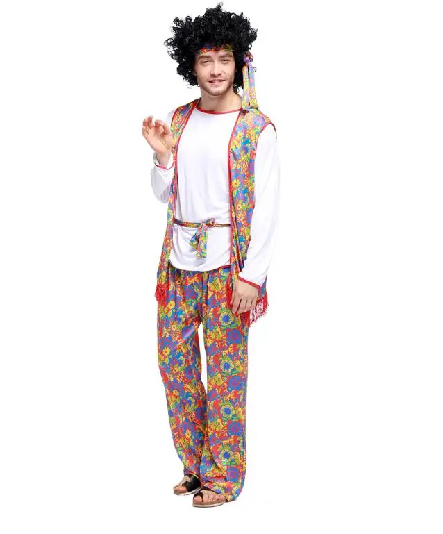 Man's hippie costume set 1
