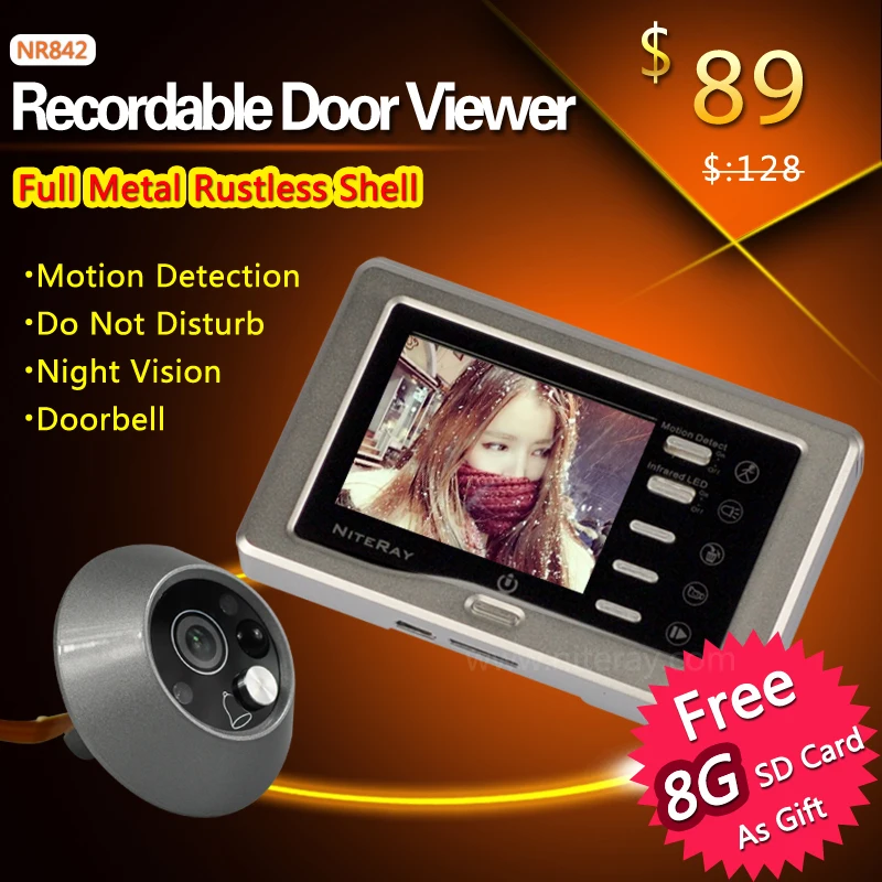 Full Aluminum Case 3.0 inch Camera Video Door Bell Video Eye with